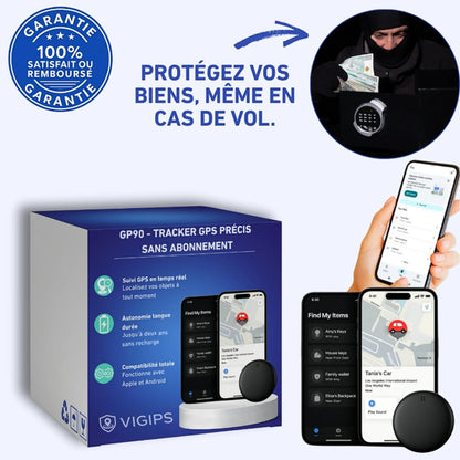 GP90 - Traceur GPS précis sans abonnement (android/apple)